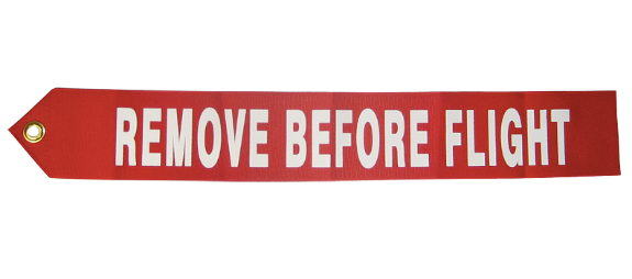 Remove Before Flight Streamer Heavy Duty Fabric - X/Large - 8cm x 78cm