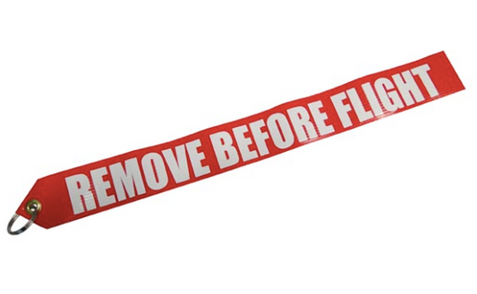 Remove Before Flight Streamer  2cm wide x 40cm length
