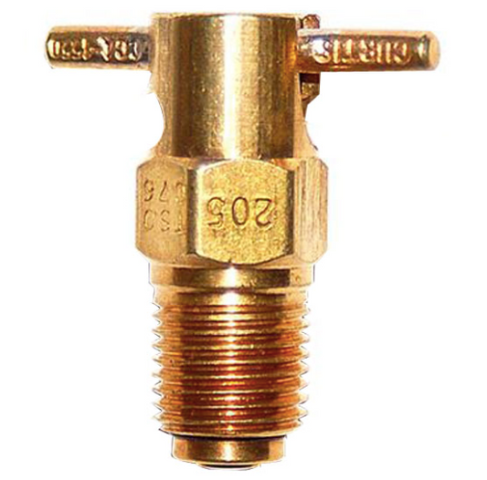 Curtis Drain Valve CCA-1550 Brass 1/8" NPT Push to Open/Turn to Lock Pipe Thread Fuel Oil